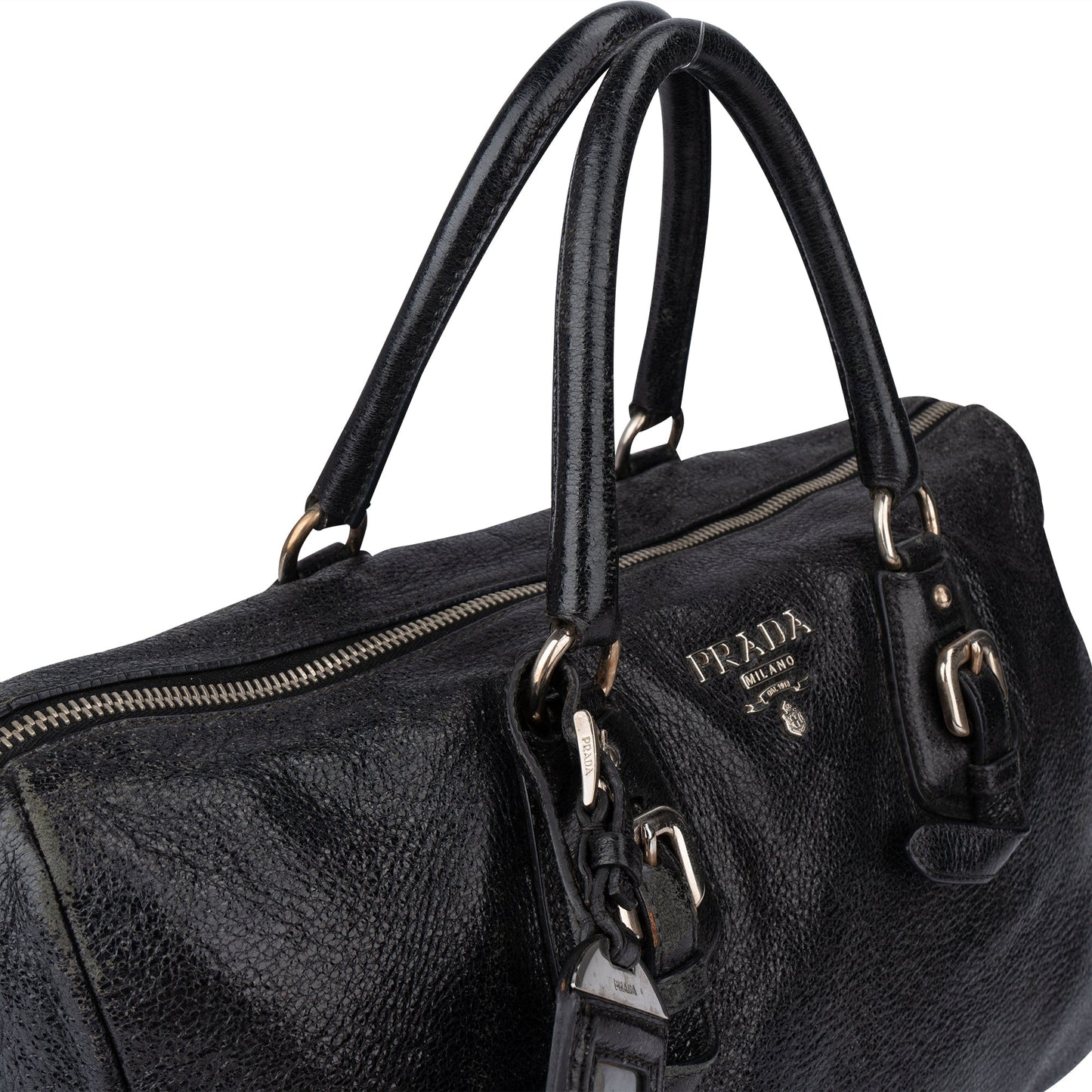 Prada Shimering Leather City Handbag