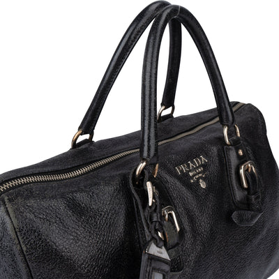 Prada Shimering Leather City Handbag