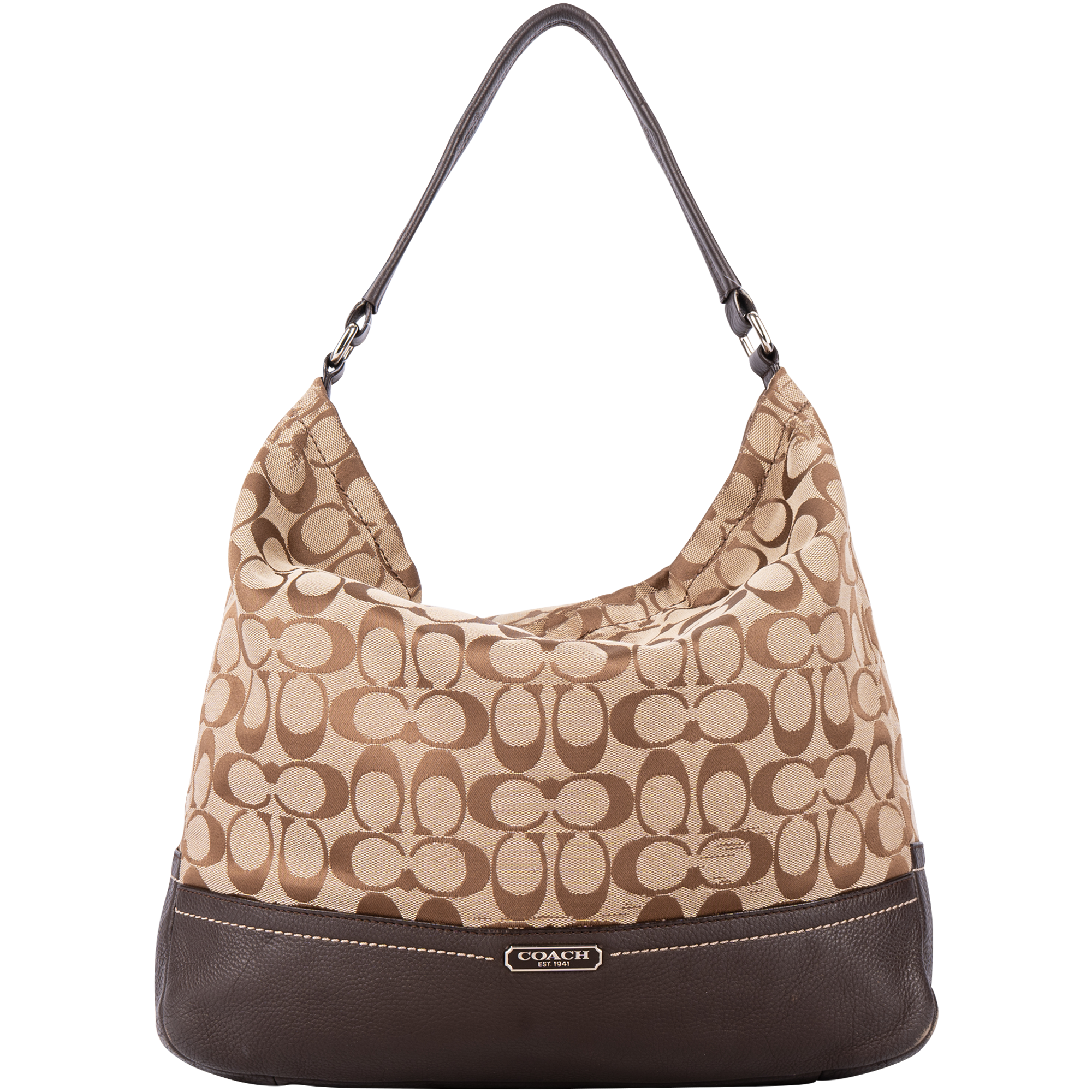 Coach Signature Monogram Park Hobo Shoulderbag