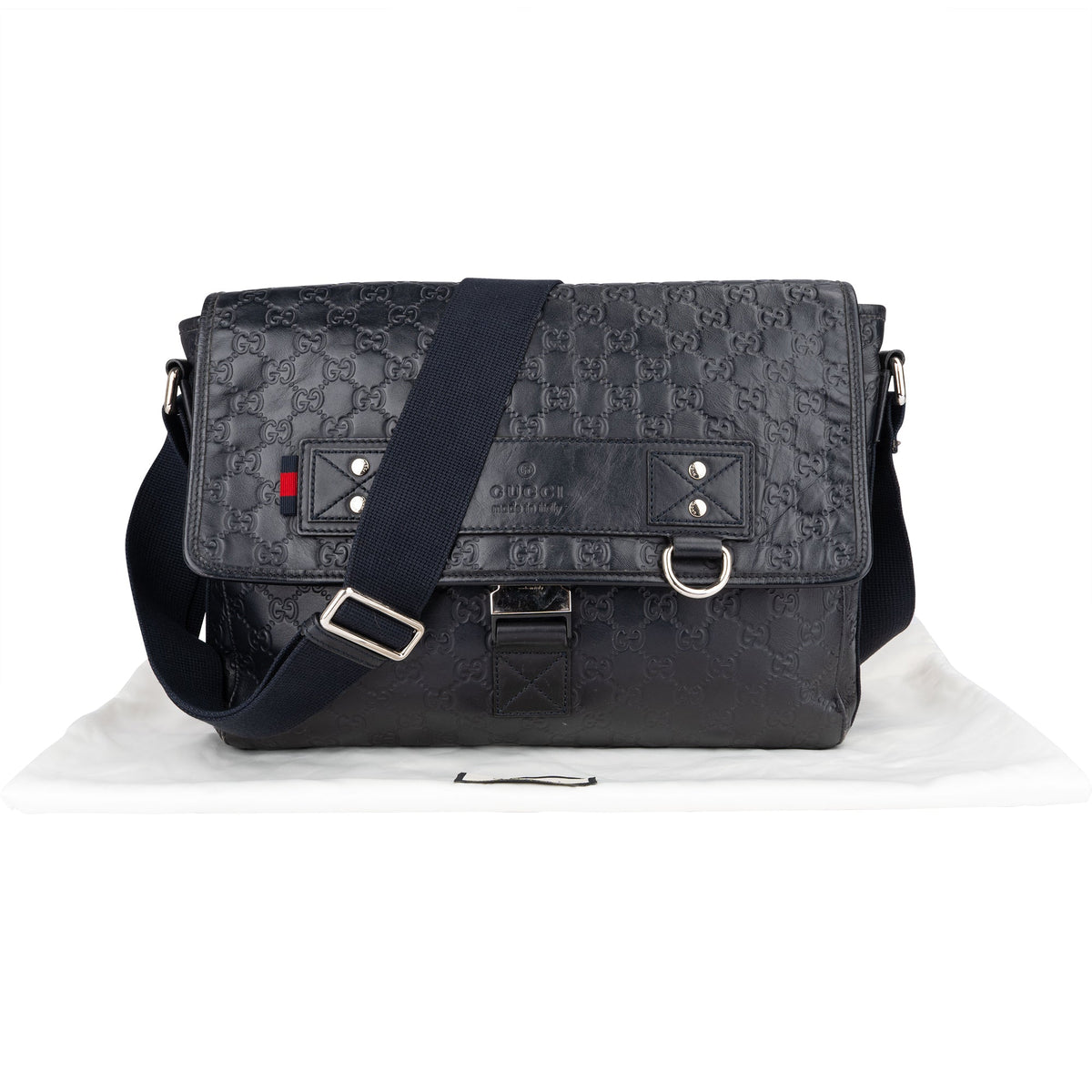Gucci GG Leather Monogram Sherry Business Messenger Bag