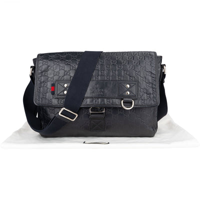 Gucci GG Leather Monogram Sherry Business Messenger Bag