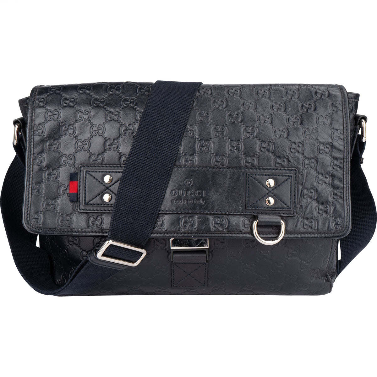 Gucci GG Leather Monogram Sherry Business Messenger Bag