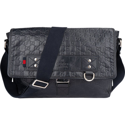Gucci GG Leather Monogram Sherry Business Messenger Bag