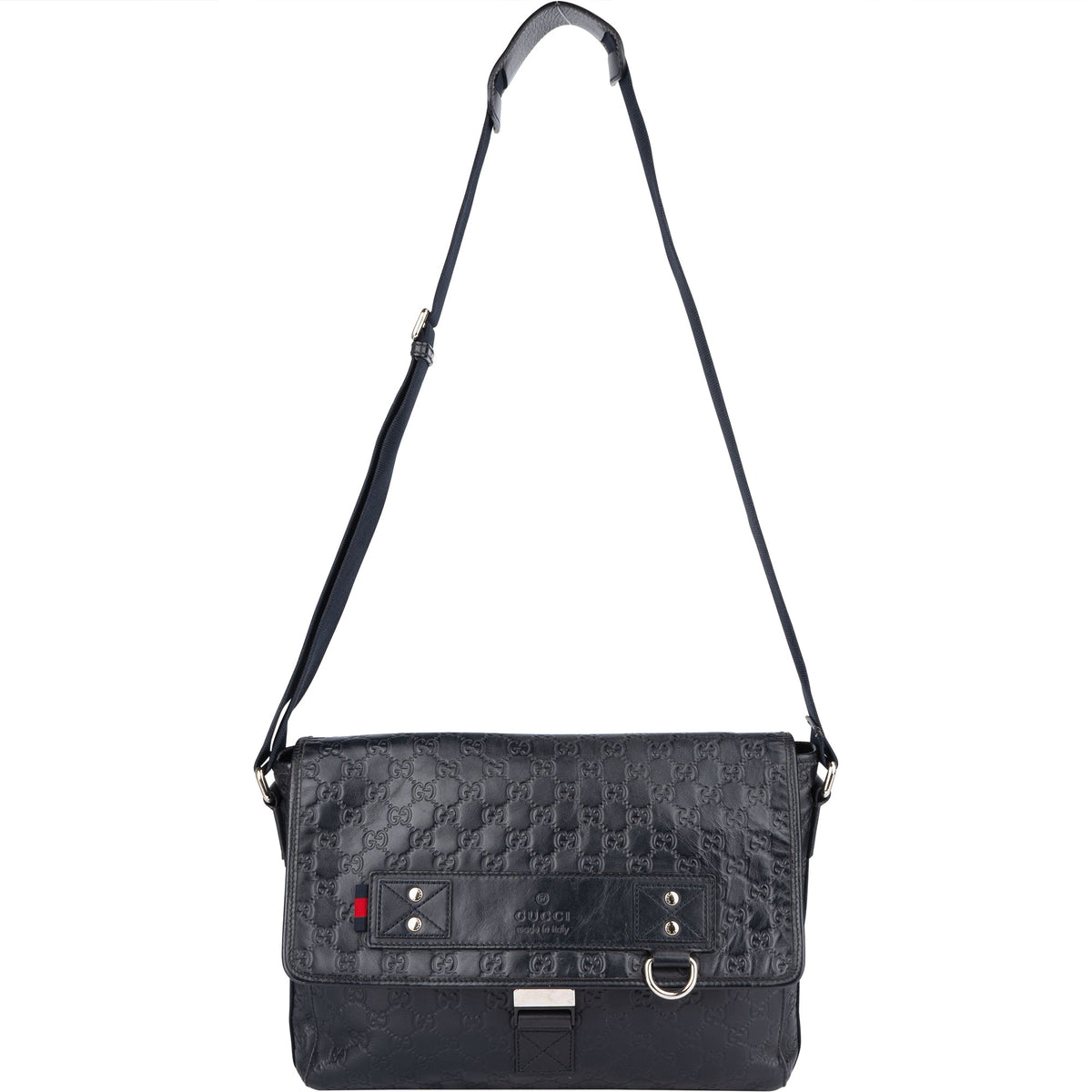 Gucci GG Leather Monogram Sherry Business Messenger Bag
