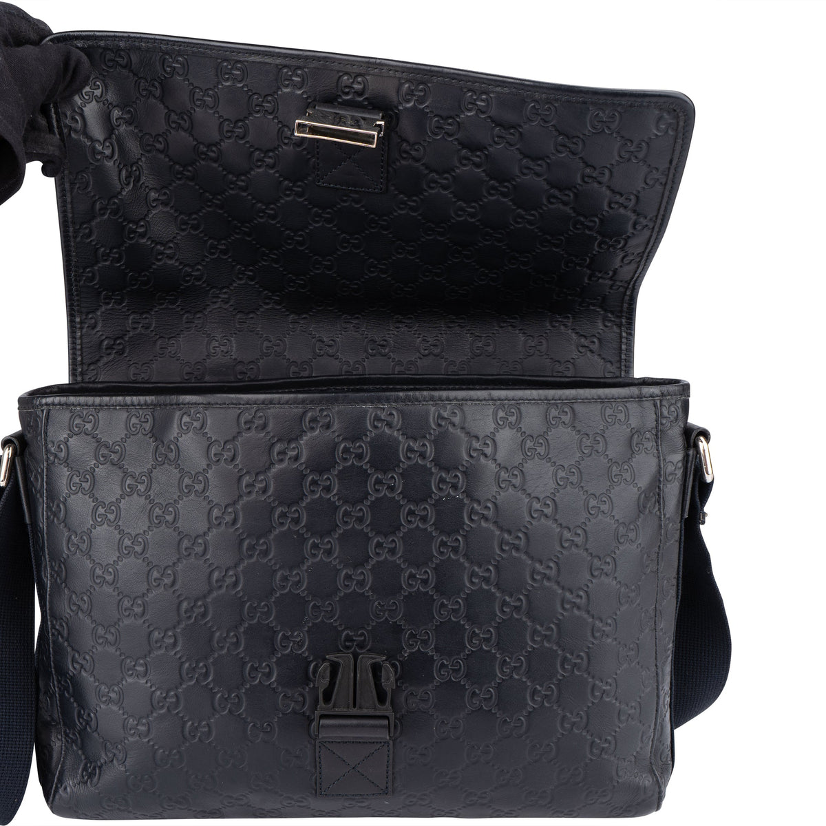 Gucci GG Leather Monogram Sherry Business Messenger Bag