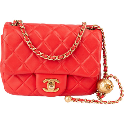 Chanel Quilted Lambskin Single Flap Crossbody Bag