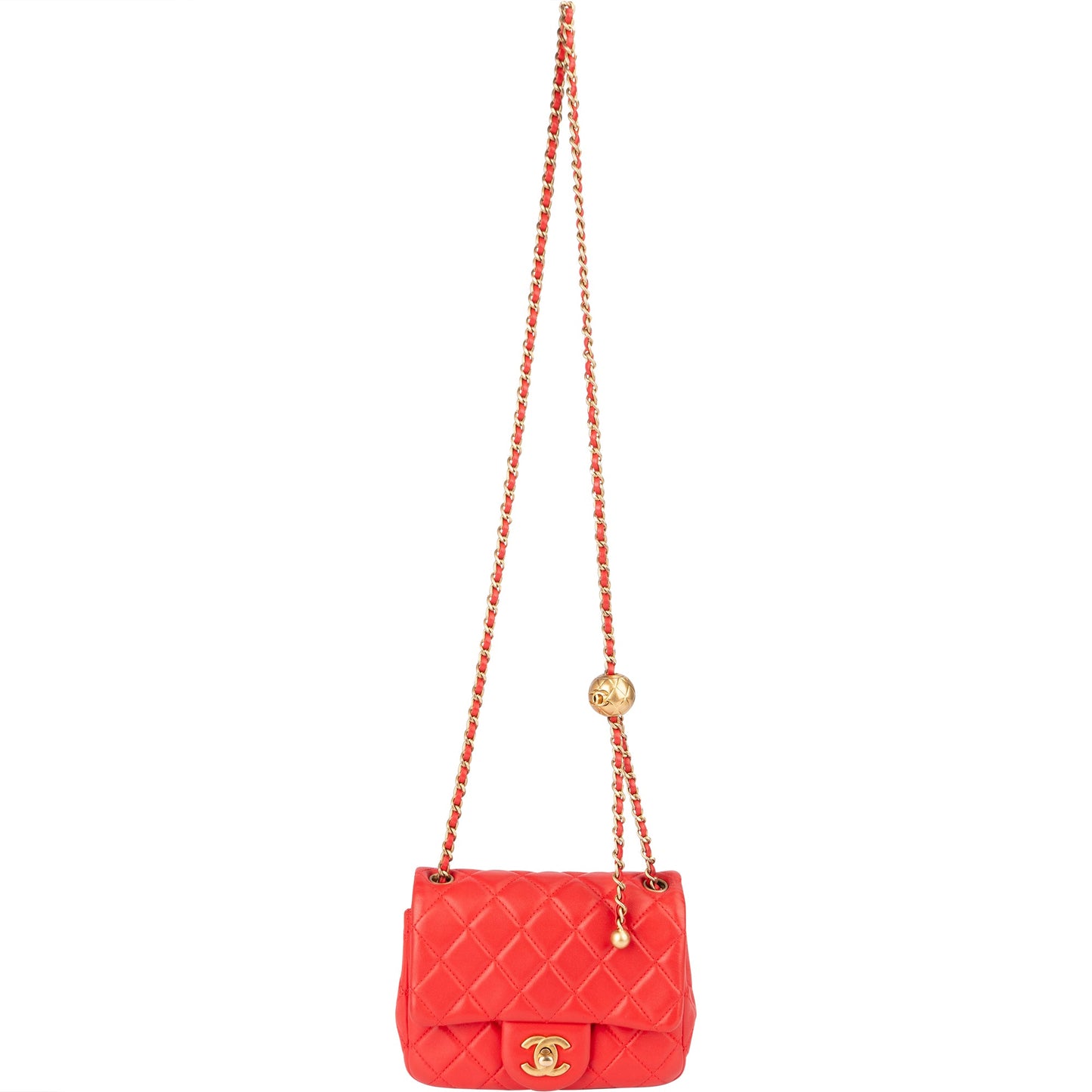 Chanel Quilted Lambskin Single Flap Crossbody Bag