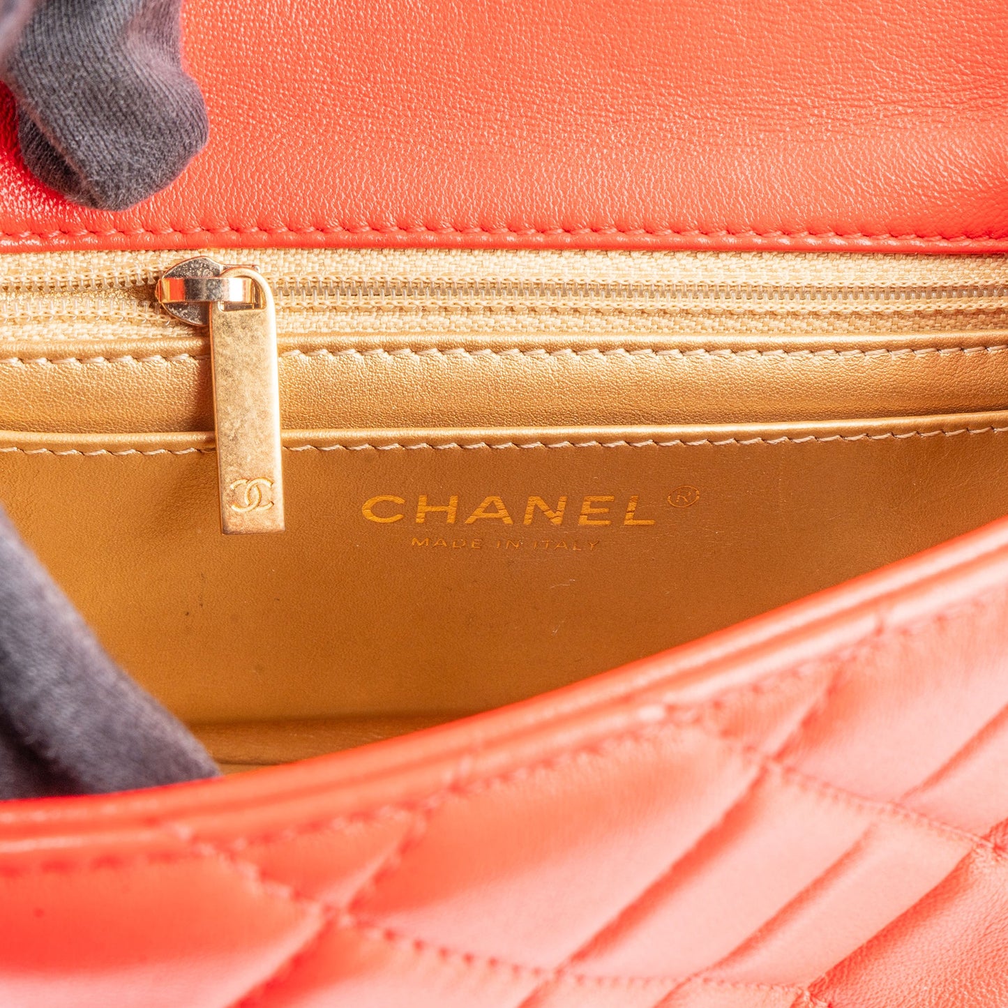 Chanel Quilted Lambskin Single Flap Crossbody Bag