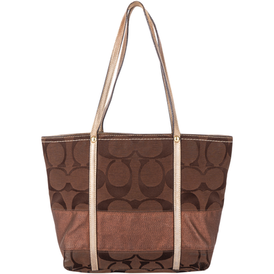 Coach Signature Monogram Shoulder Bag