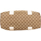 Gucci Monogram GG Canvas Leather Bamboo Woven Handle Shoulder Bag