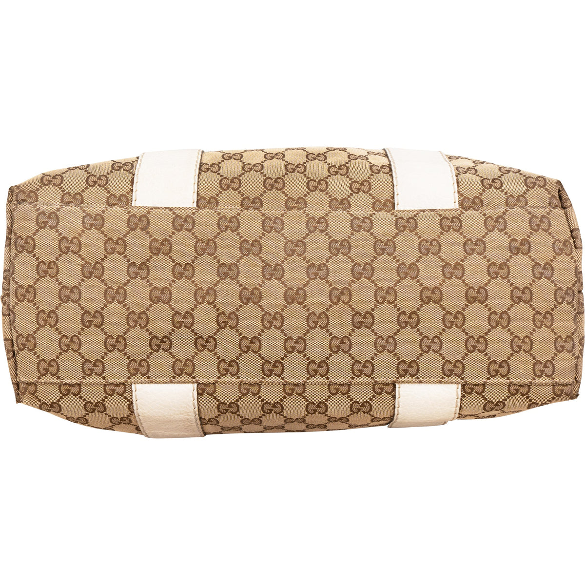 Gucci Monogram GG Canvas Leather Bamboo Woven Handle Shoulder Bag