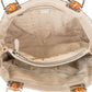 Gucci Monogram GG Canvas Leather Bamboo Woven Handle Shoulder Bag