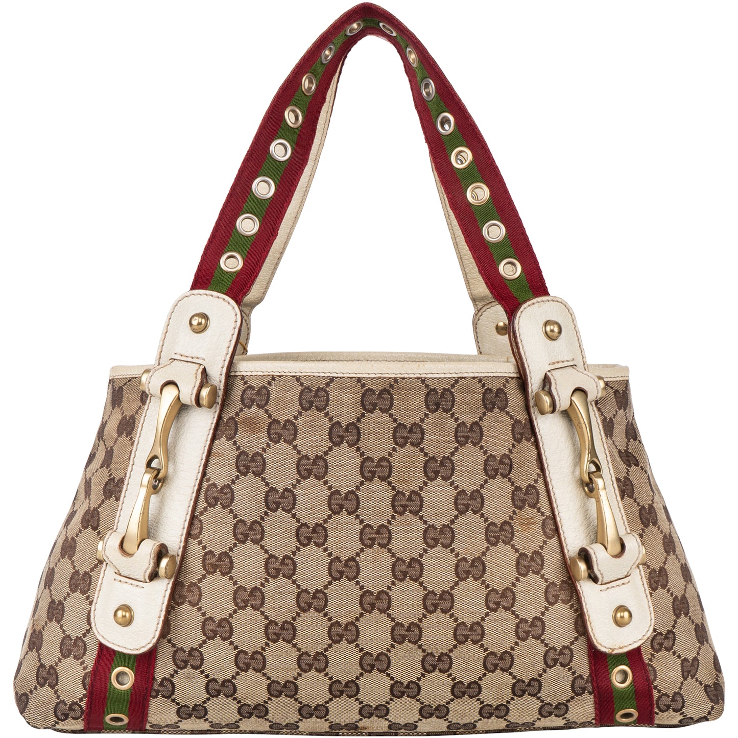 Gucci GG Monogram Grommet Straps Pelham Shoulder Bag