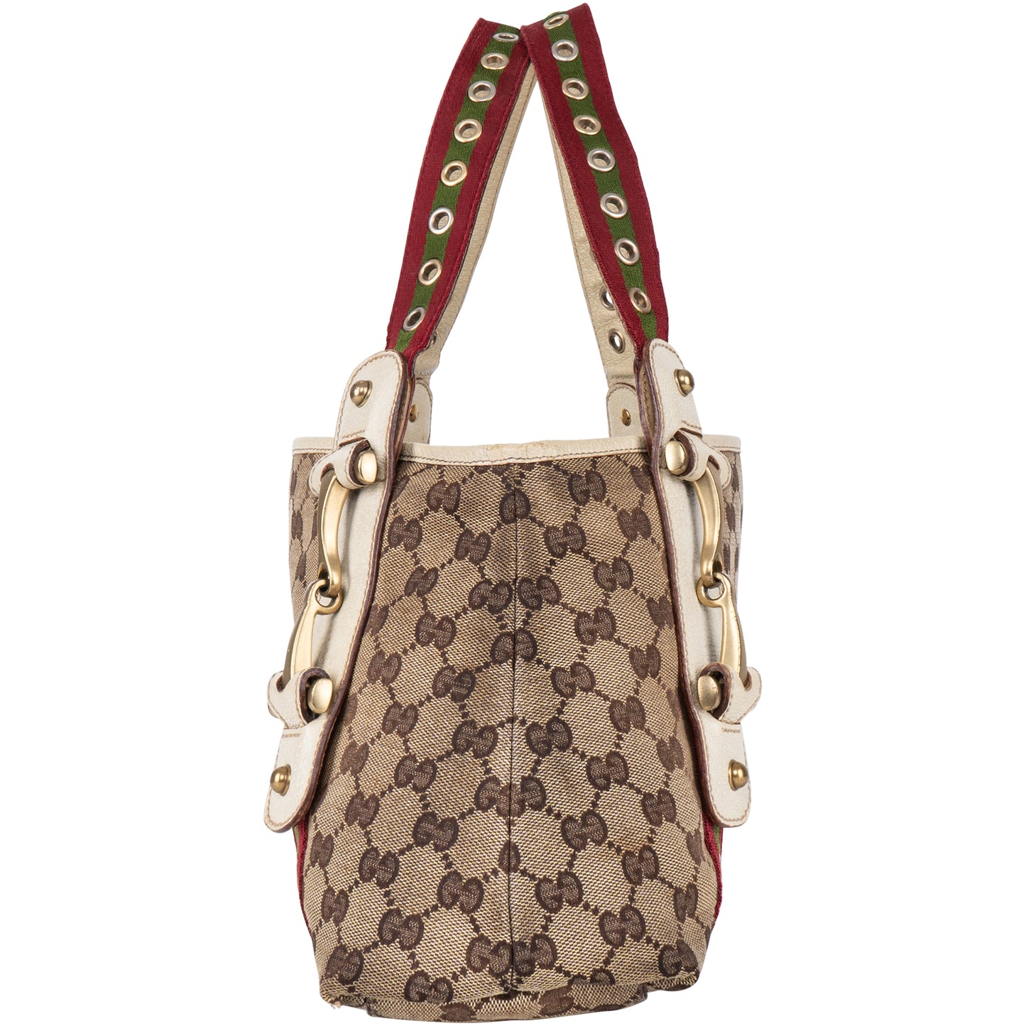 Gucci GG Monogram Grommet Straps Pelham Shoulder Bag