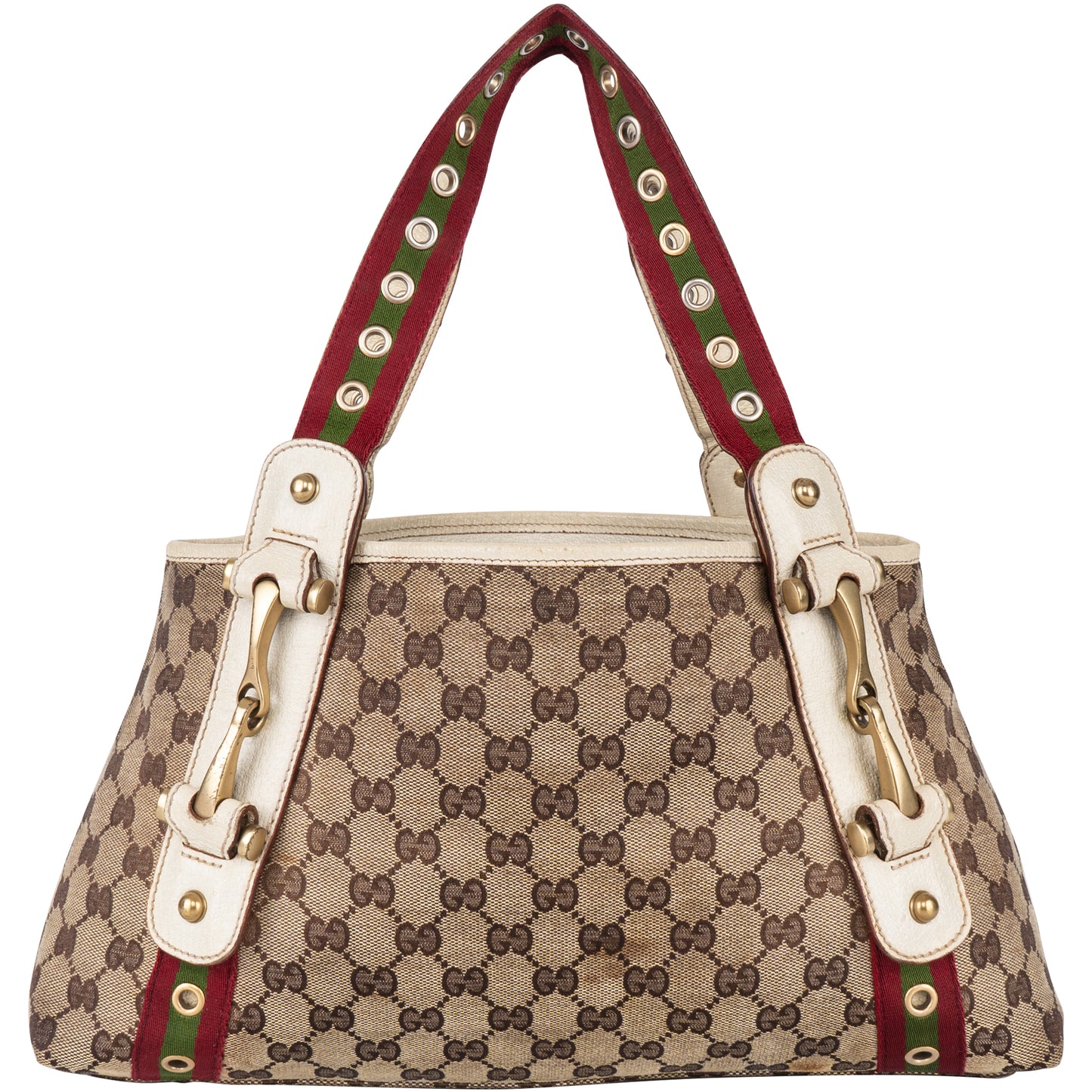 Gucci GG Monogram Grommet Straps Pelham Shoulder Bag