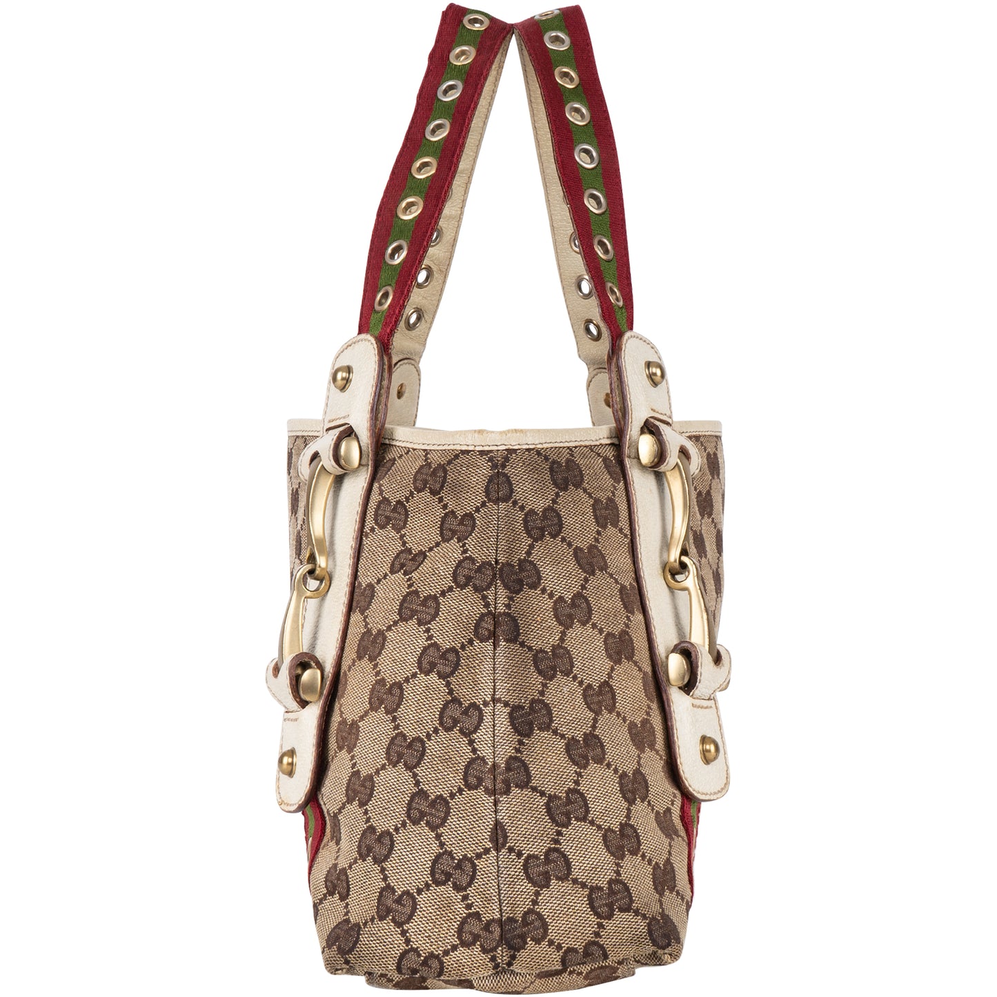 Gucci GG Monogram Grommet Straps Pelham Shoulder Bag