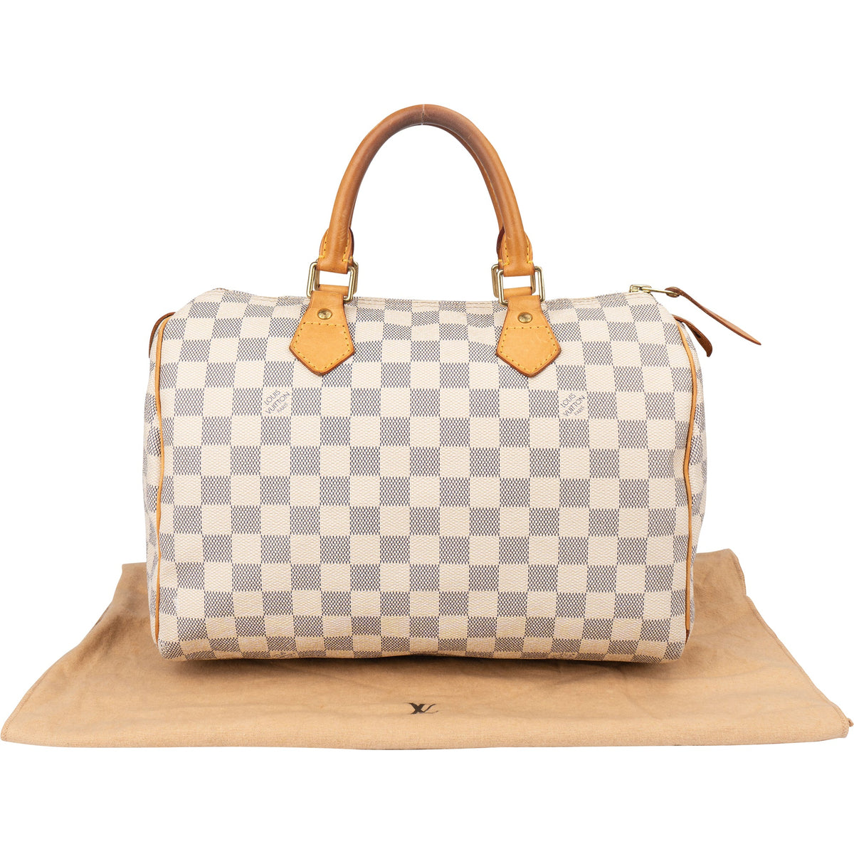 Louis Vuitton Damier Azur Monogram Speedy 30 Handbag
