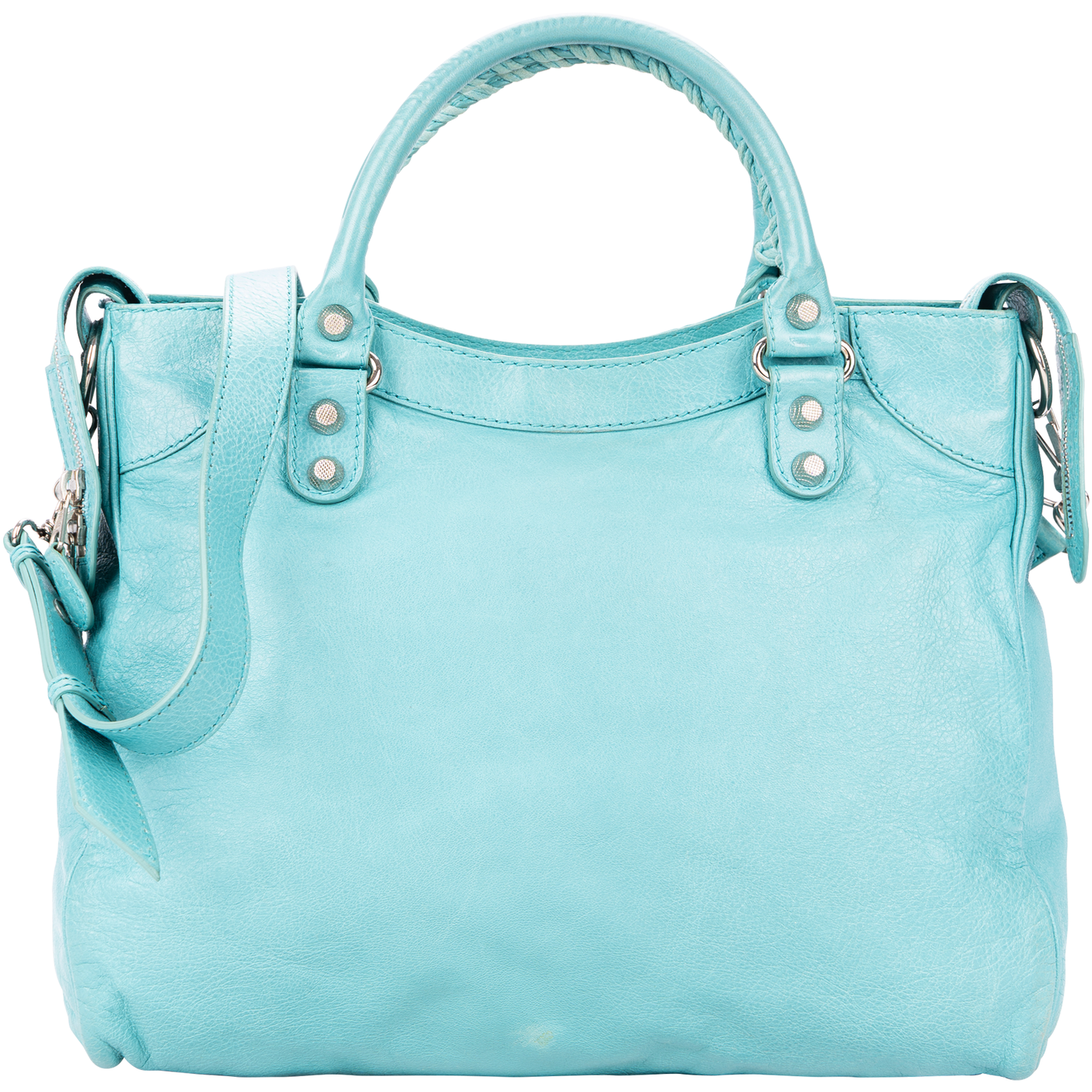 Balenciaga Blue Leather The City Handbag