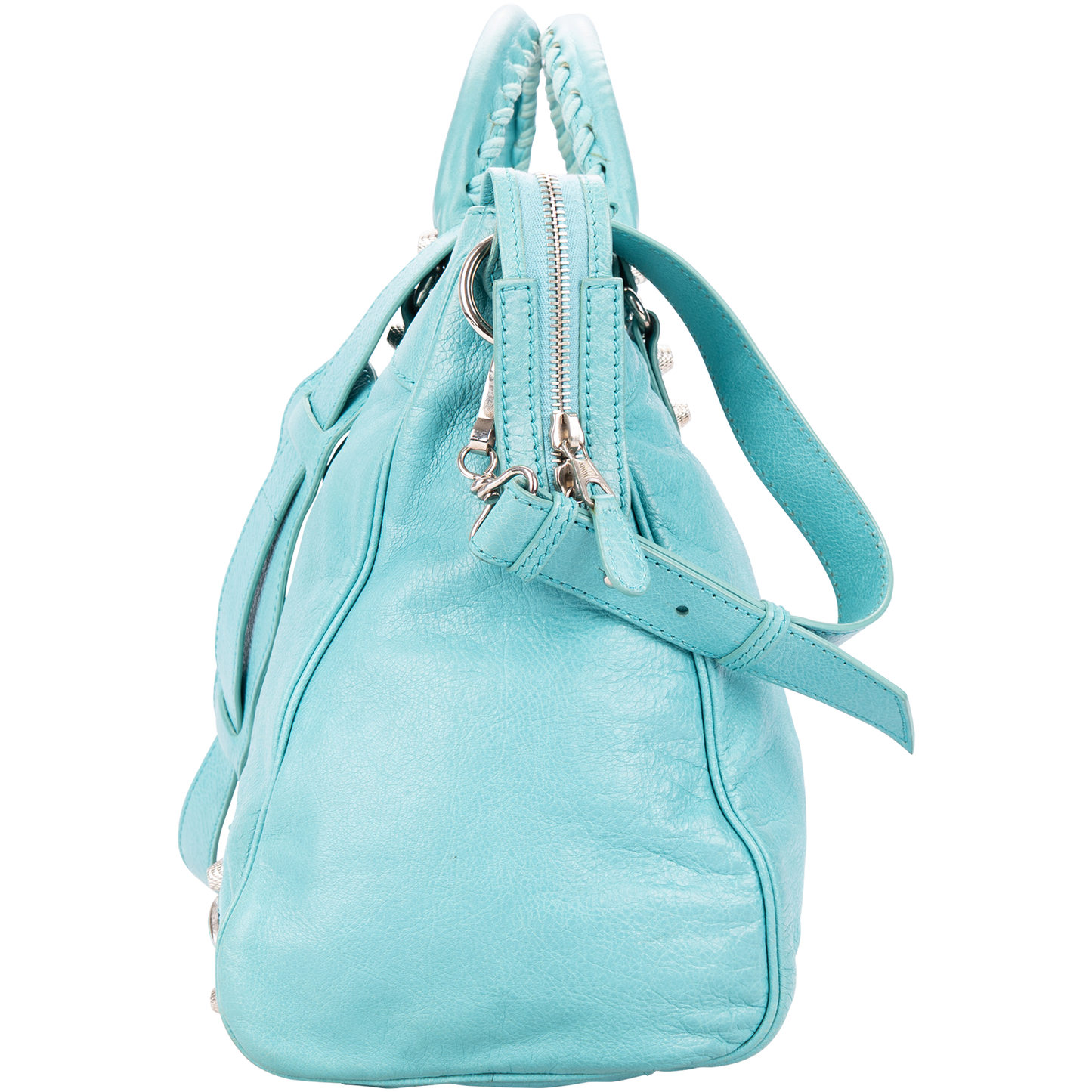 Balenciaga Blue Leather The City Handbag