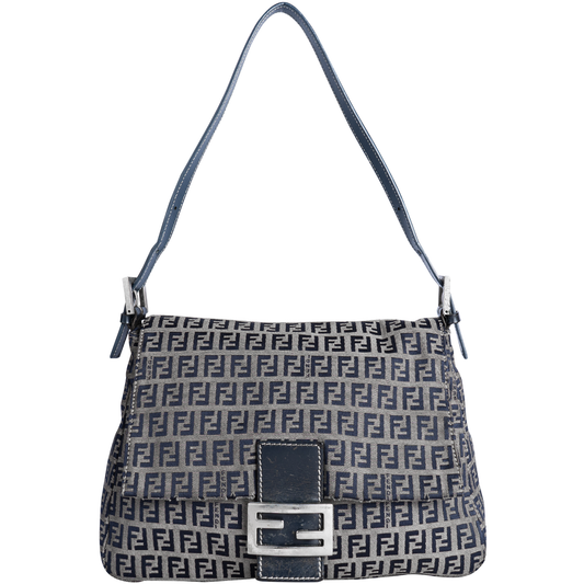 Fendi Zucchino Mamma Baguette Shoulder Bag