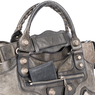 Balenciaga Grey Leather The City Handbag