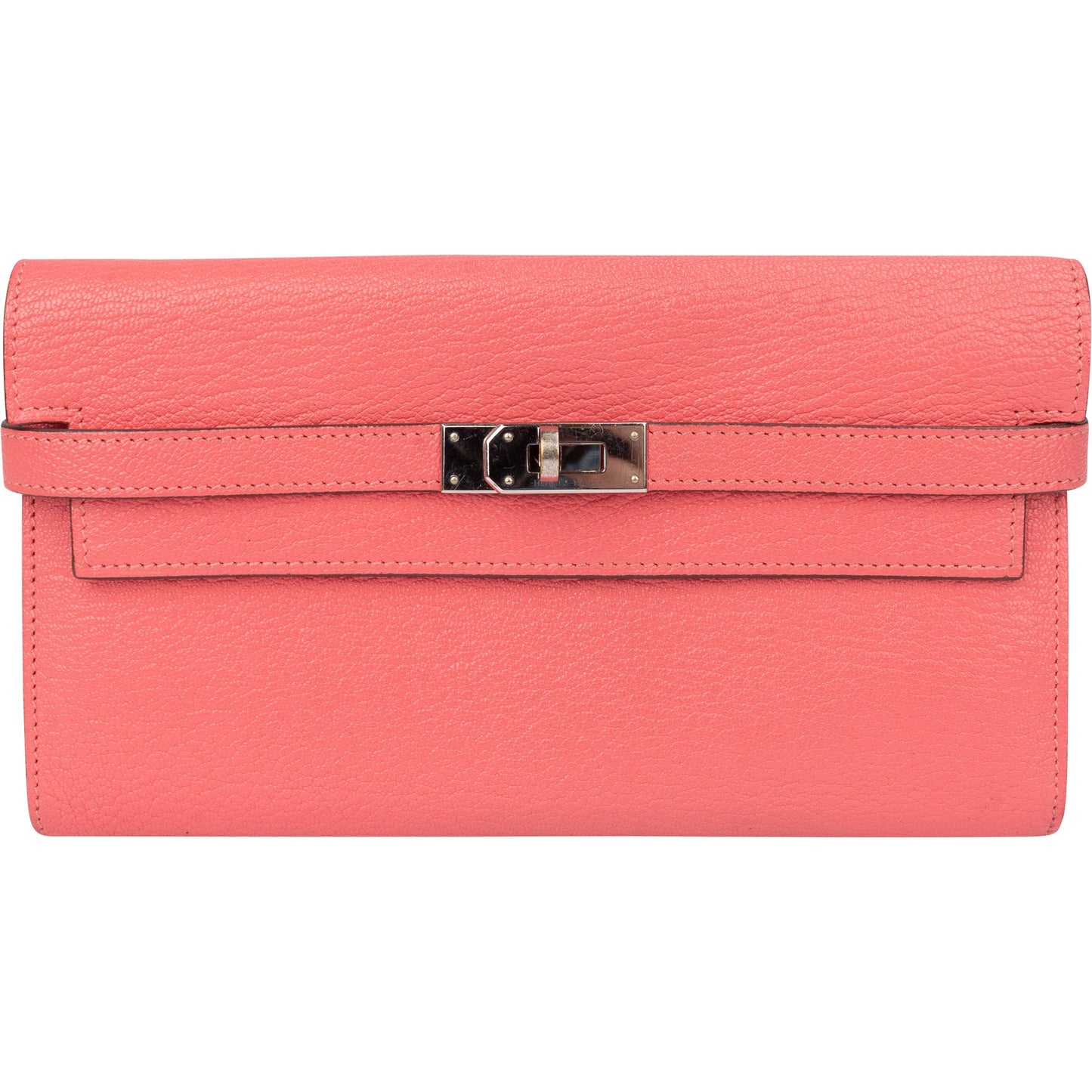 Hermès Pink Chevre Leather Kelly Wallet