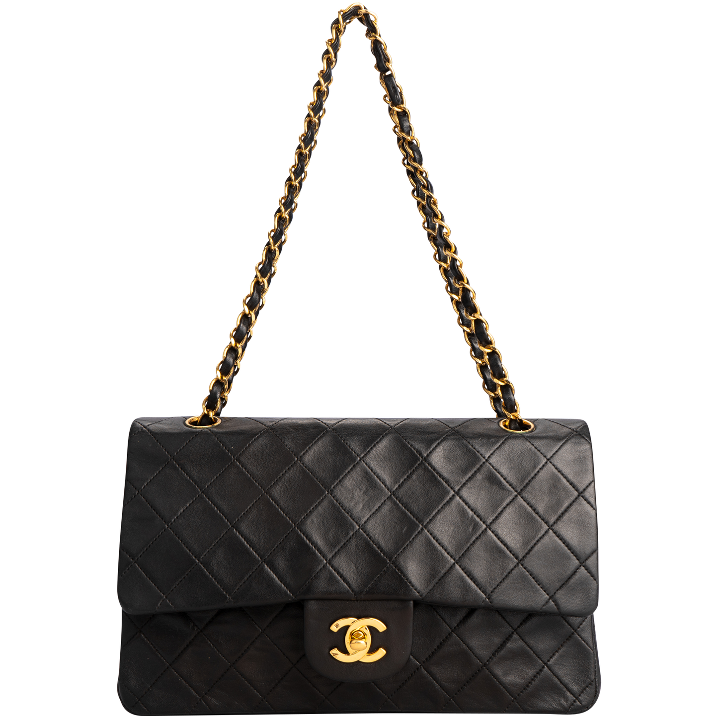 Chanel Quilted Lambskin 24K Gold Medium Double Flap Bag