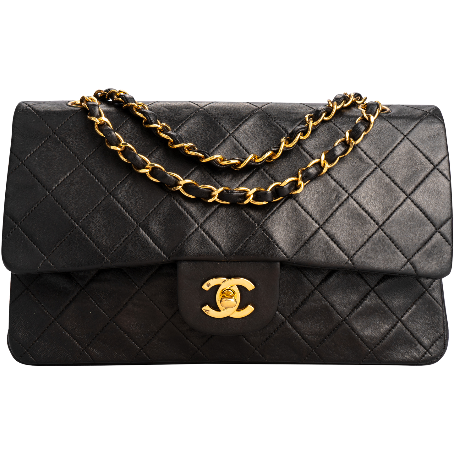 Chanel Quilted Lambskin 24K Gold Medium Double Flap Bag