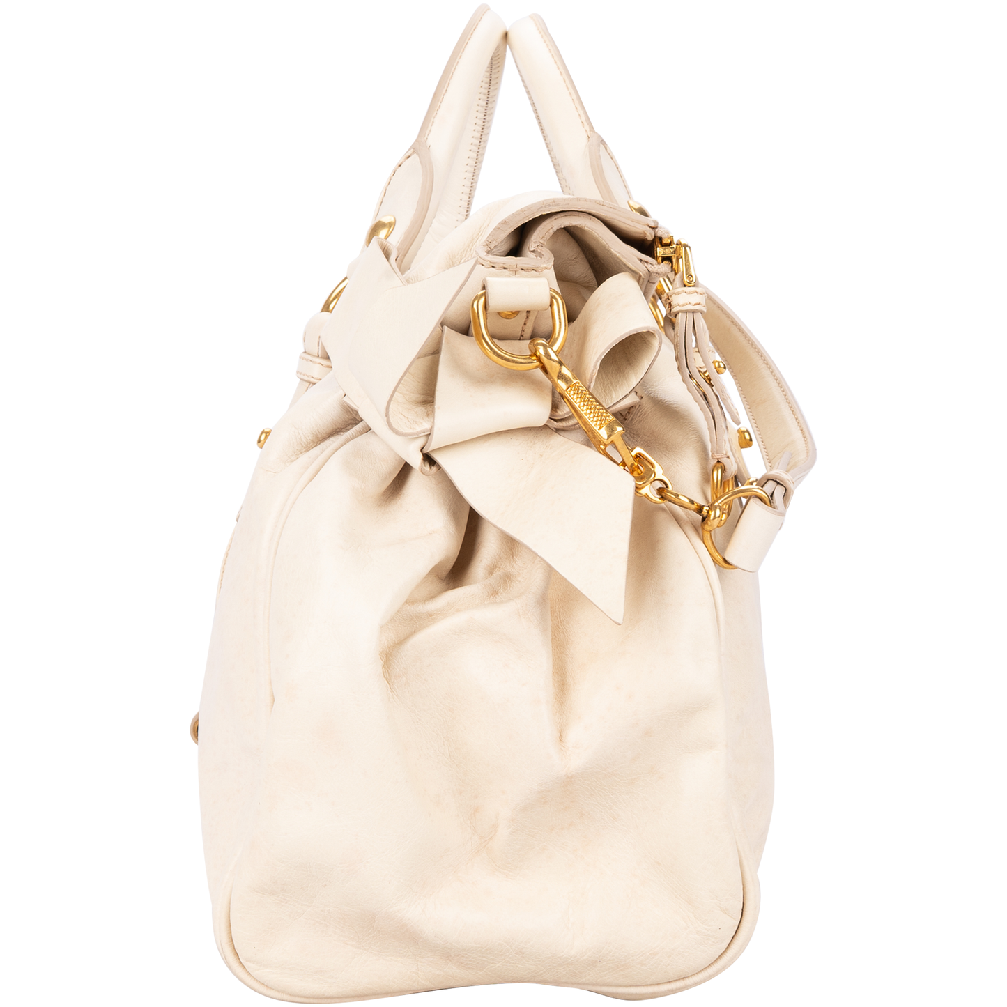 Miu Miu Vitello Lux Leather City Handbag