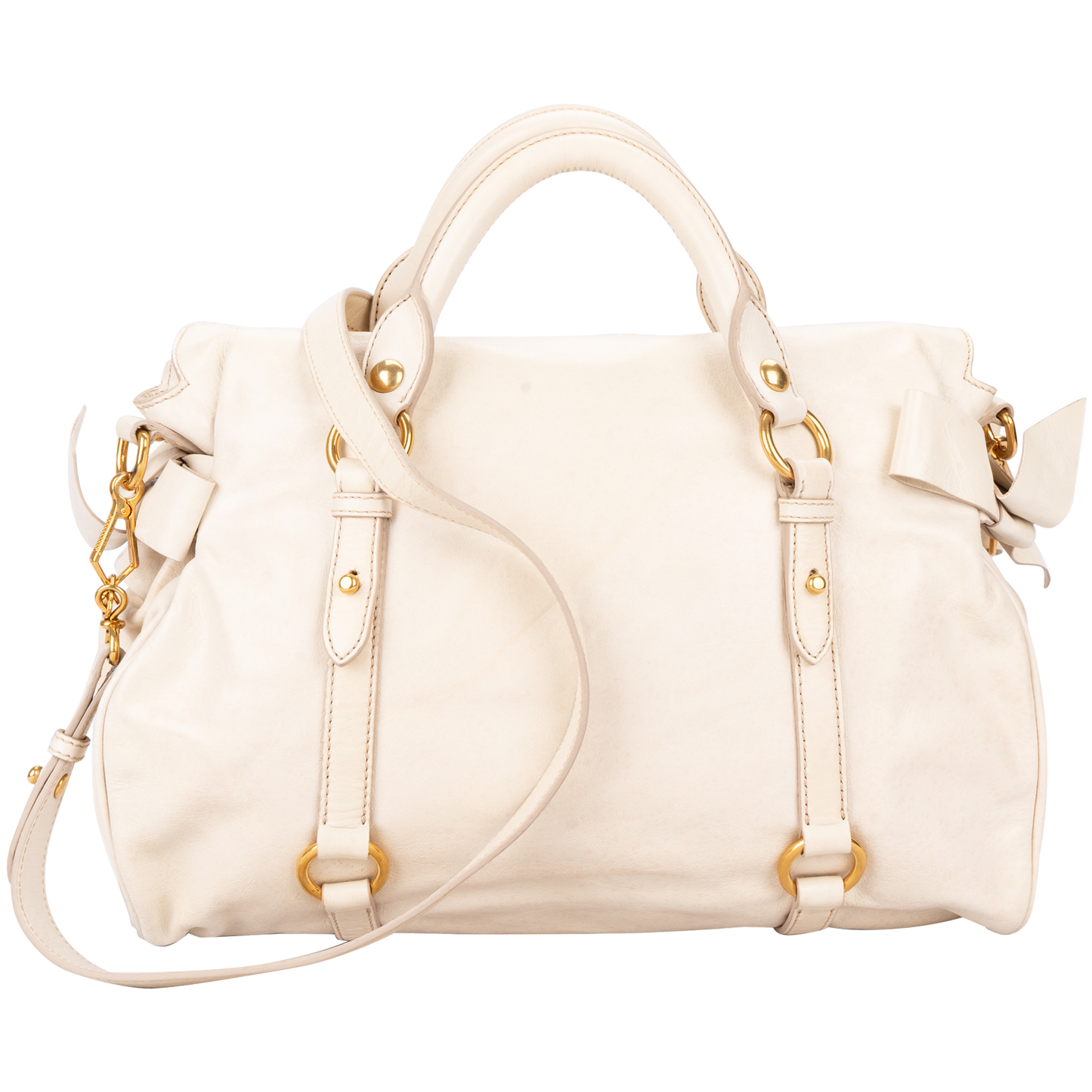 Miu Miu Vitello Lux Leather City Handbag