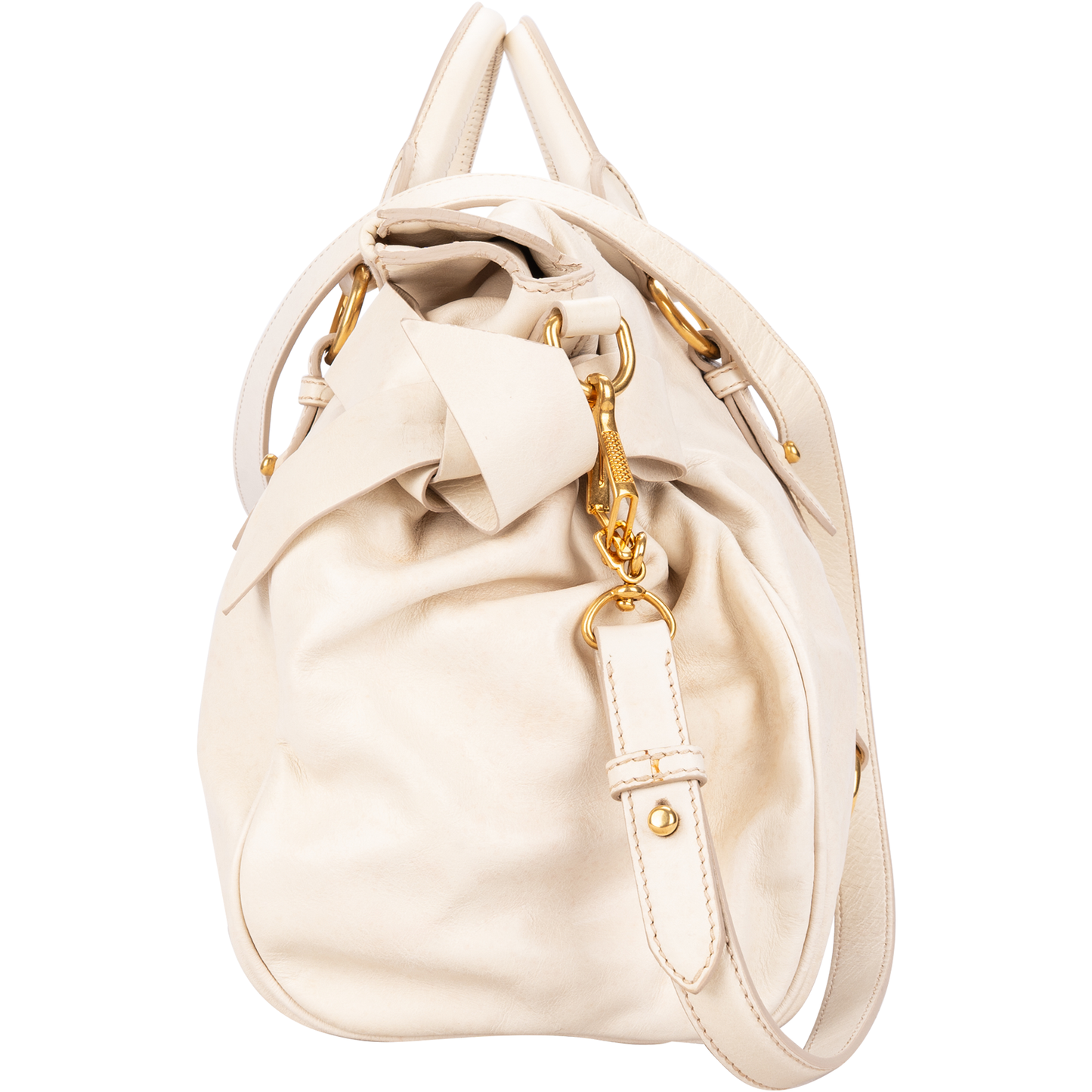 Miu Miu Vitello Lux Leather City Handbag