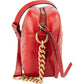 Gucci Red Leather Marmont GG Crossbody Bag