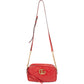 Gucci Red Leather Marmont GG Crossbody Bag
