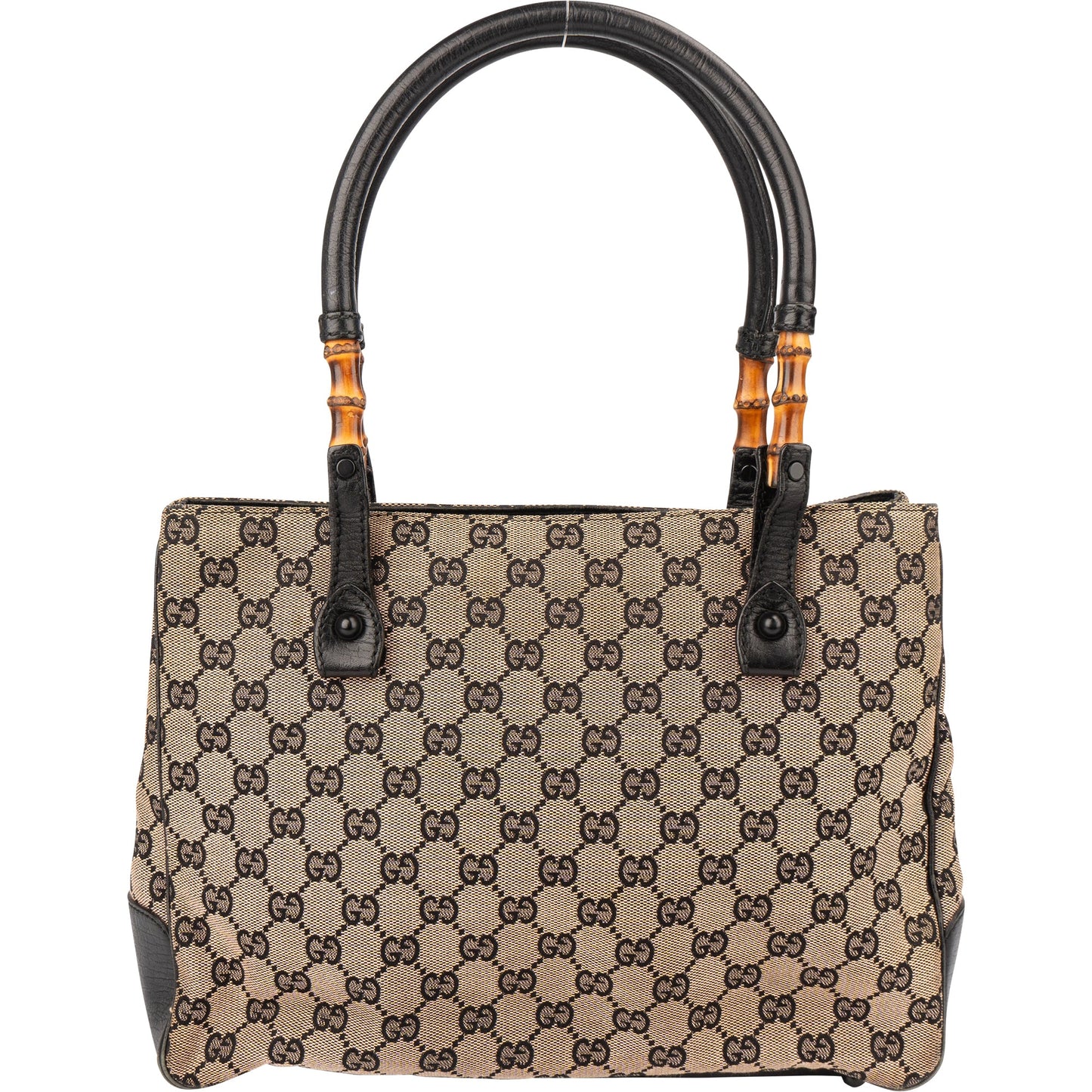 Gucci GG Monogram Bamboo Handbag