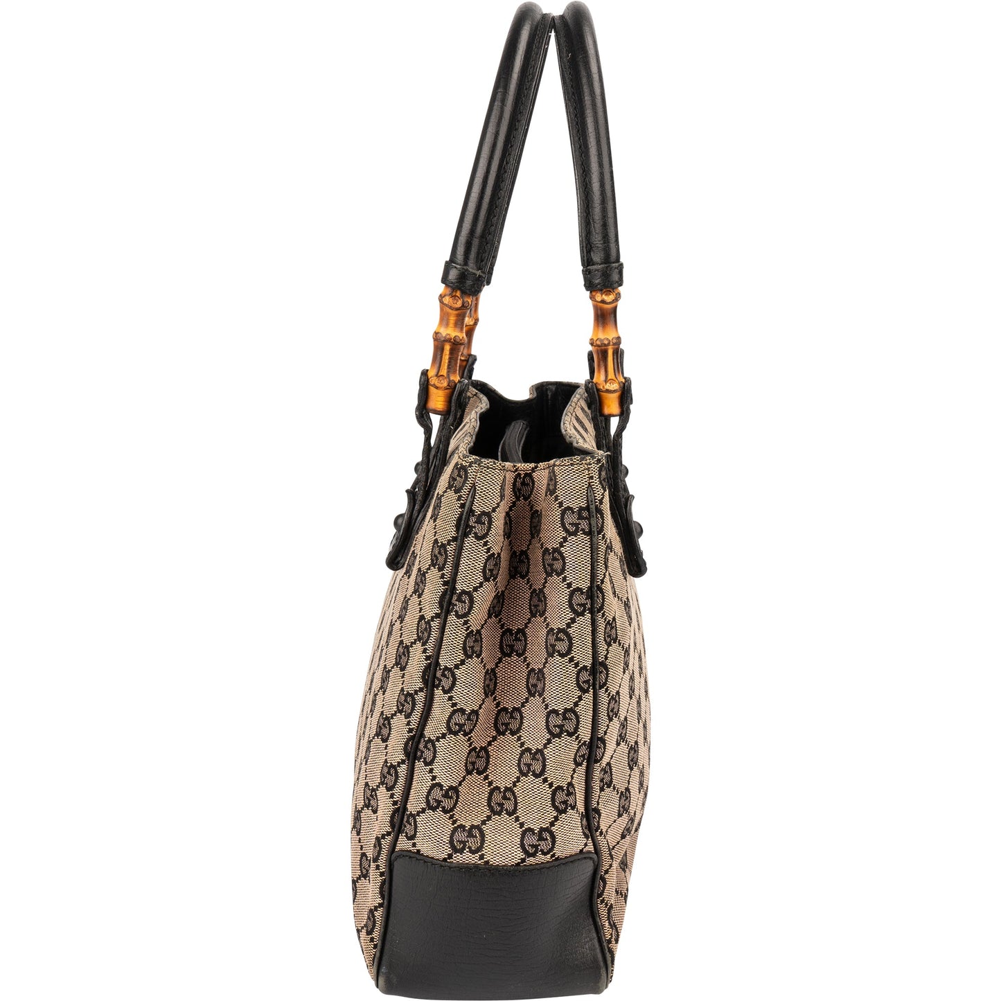 Gucci GG Monogram Bamboo Handbag