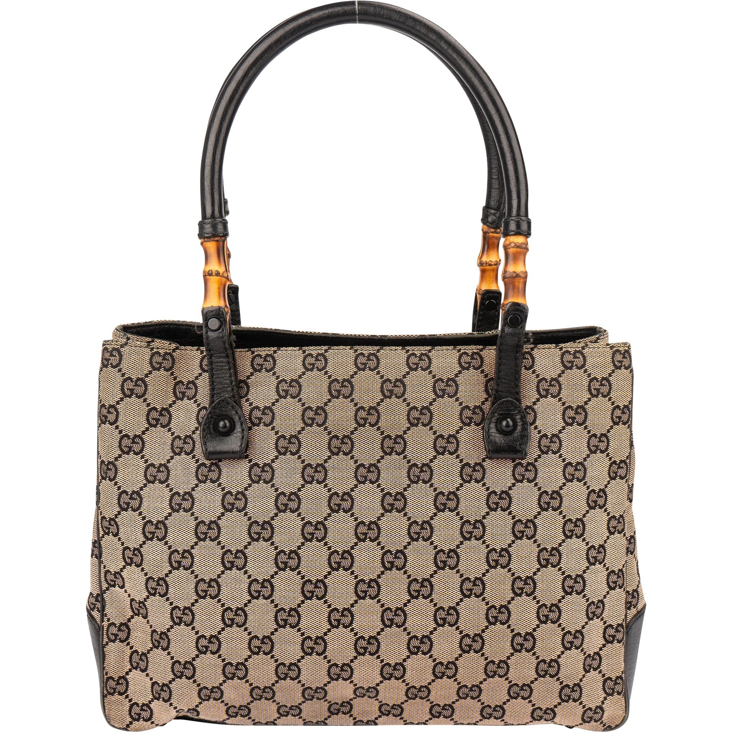 Gucci GG Monogram Bamboo Handbag