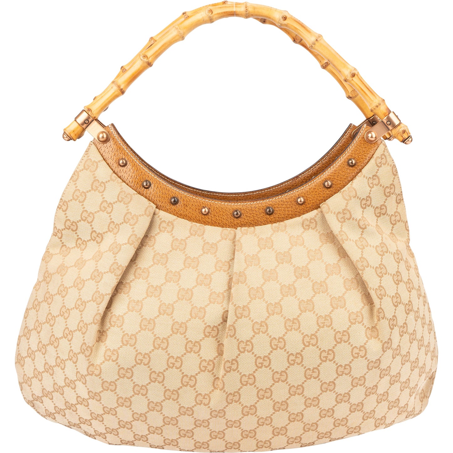 Gucci GG Monogram Bamboo Handbag