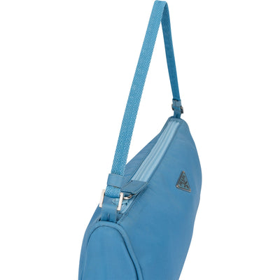 Prada Blue Nylon Triangle Handbag