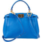 Fendi Peekaboo aus blauem Leder – Ansicht 5