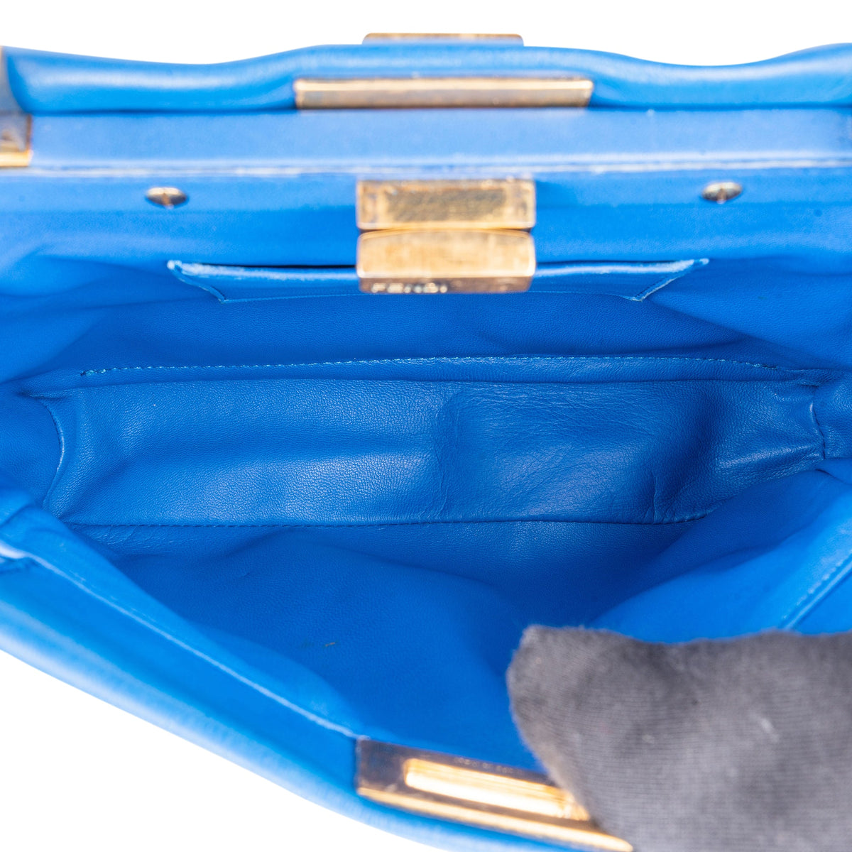 Fendi Peekaboo aus blauem Leder – Ansicht 11