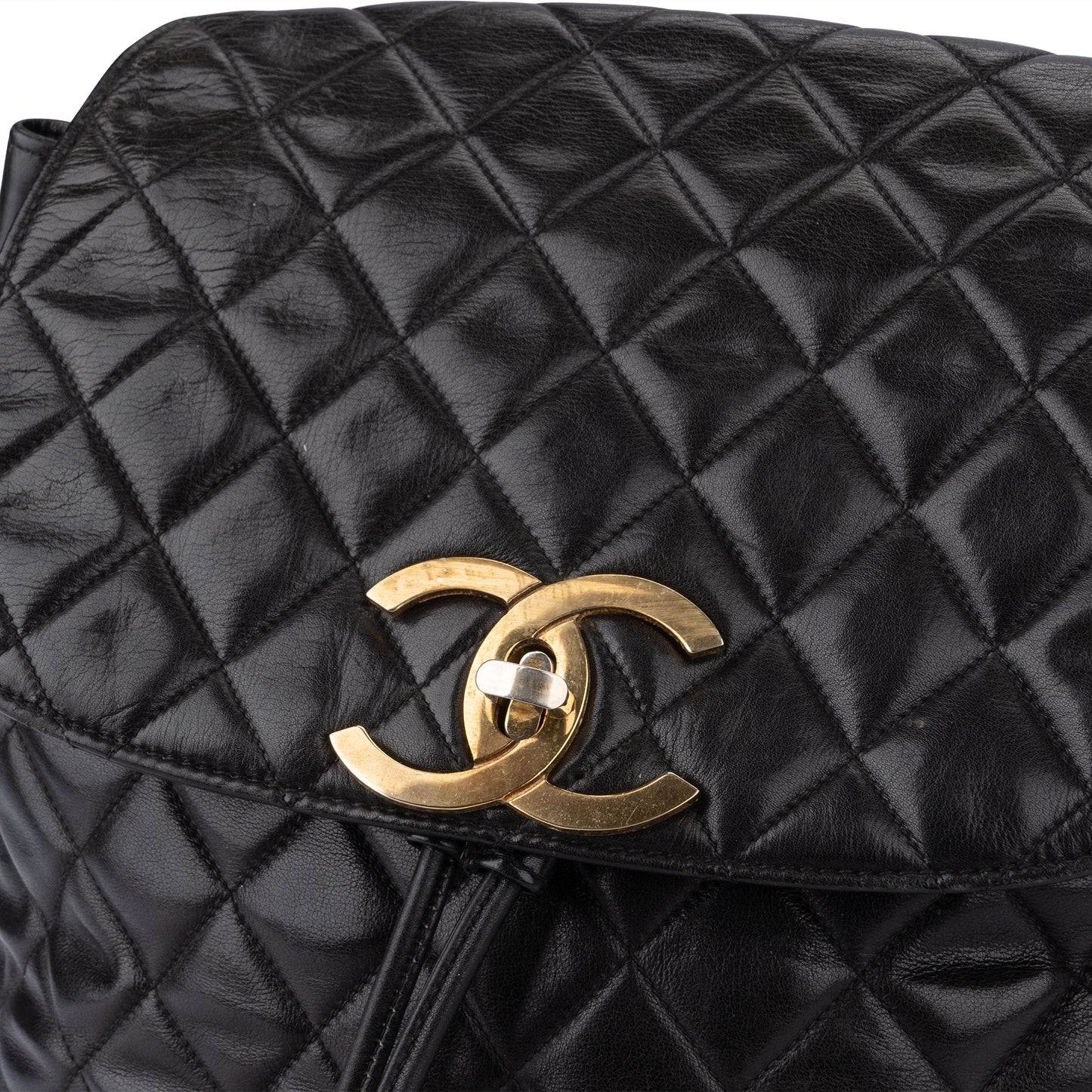 Chanel Quilted Lambskin 24K Gold Backpack