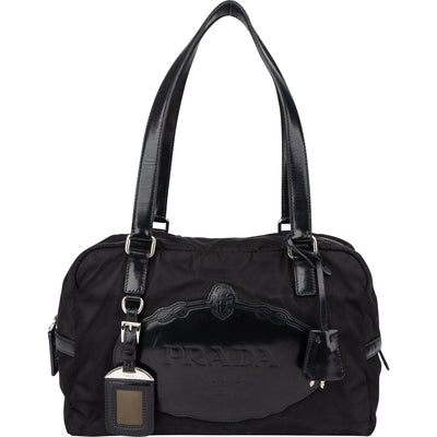 Prada Black Nylon Milano Handbag