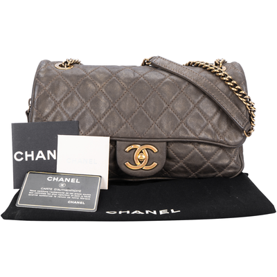 Chanel Quilted Caviar Leather Shiva Easy Flap Shoulder Bag