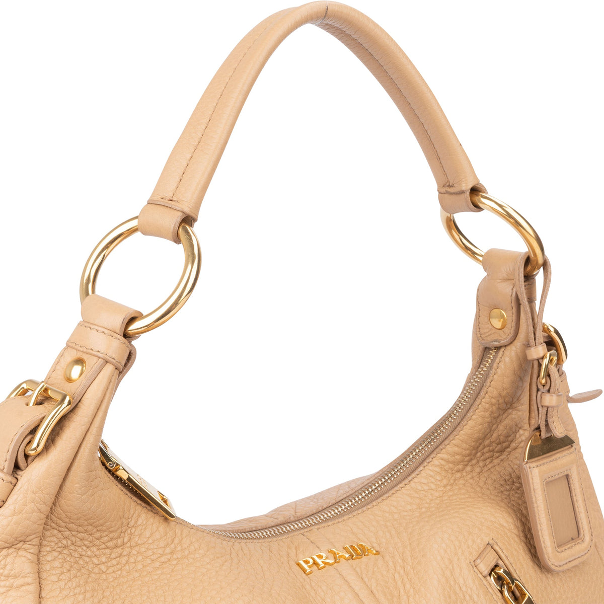 Prada City Hobo aus Vitello-Kalbsleder – Ansicht 2