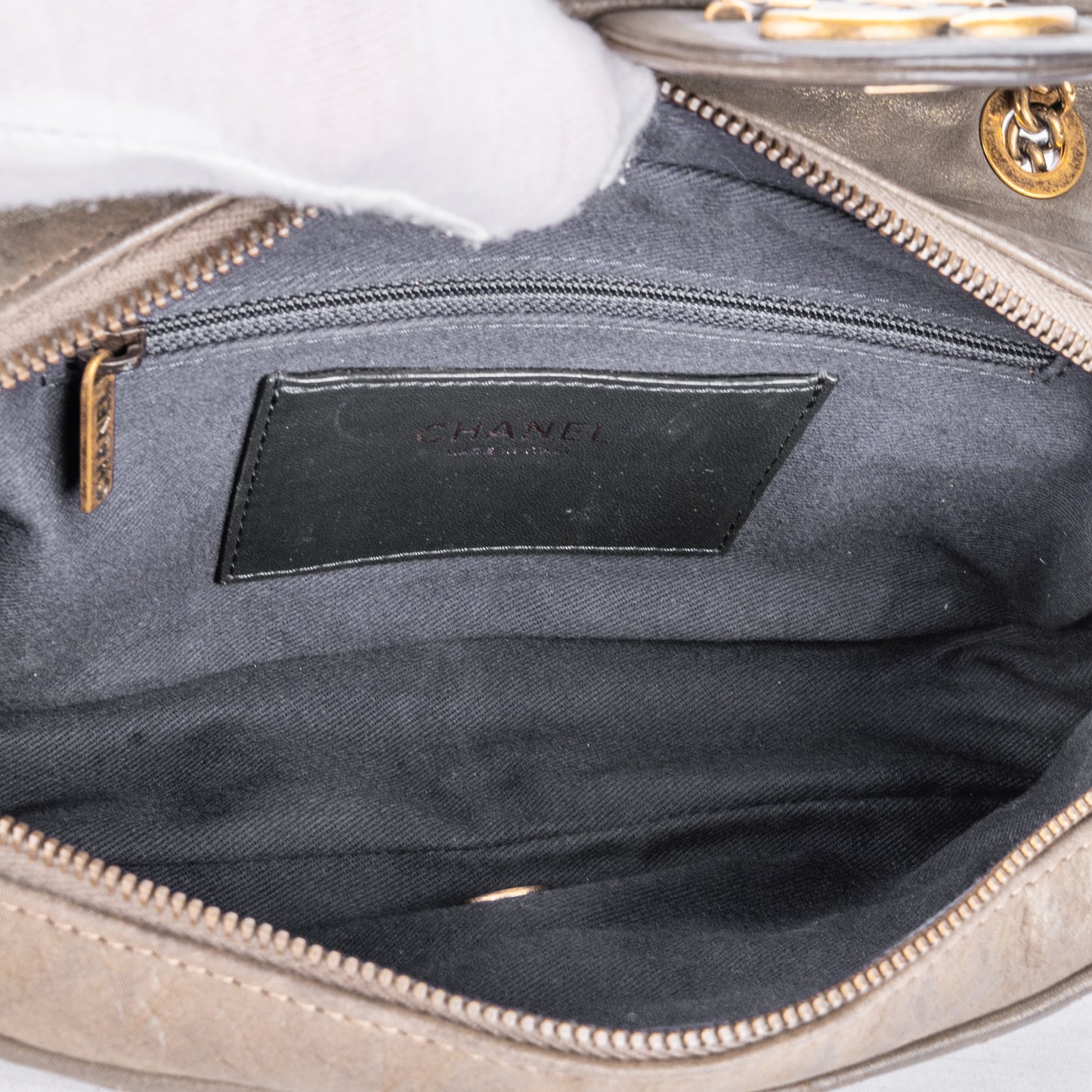 Chanel Quilted Caviar Leather Shiva Easy Flap Shoulder Bag