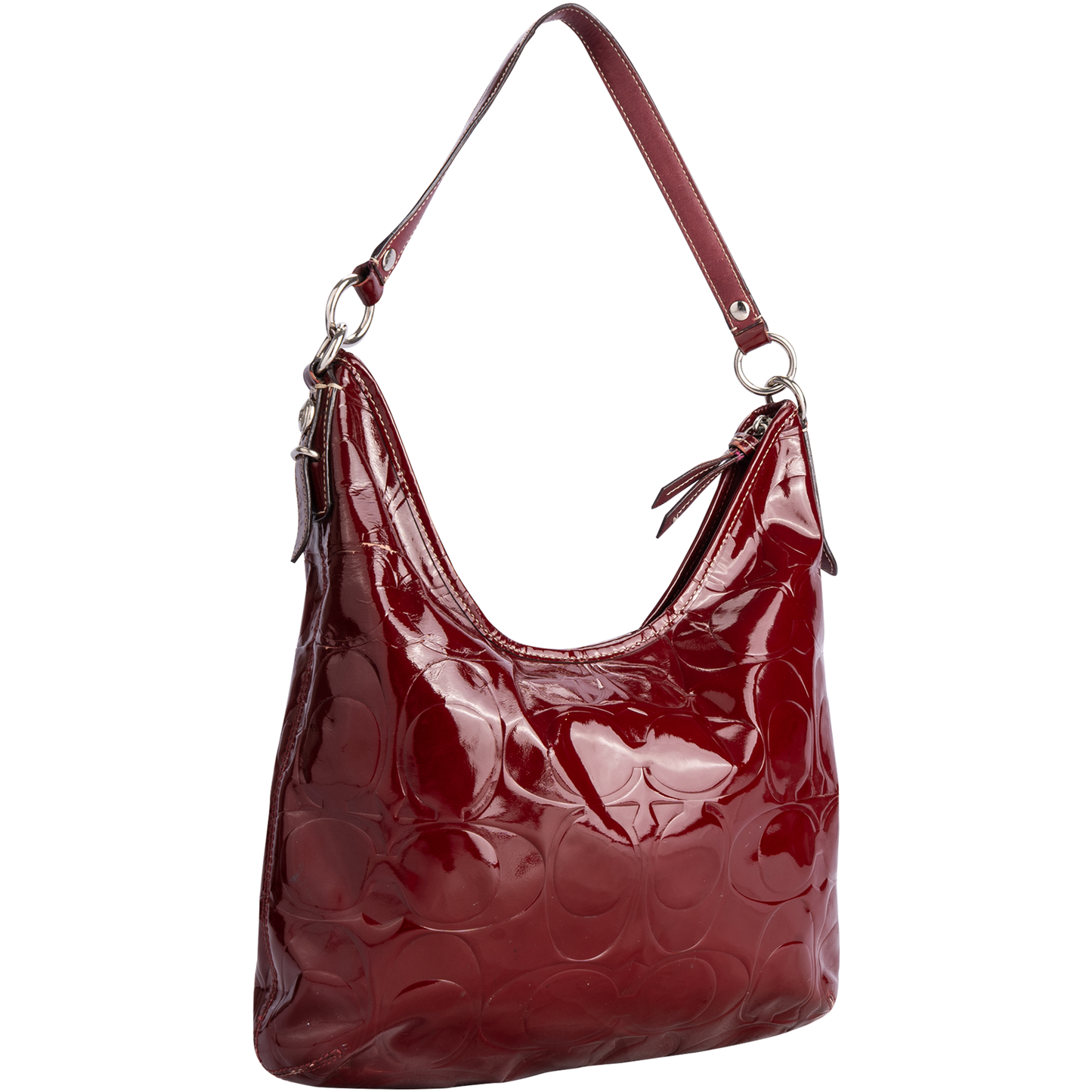 Coach Patent Leather Hobo Shoulder Bag