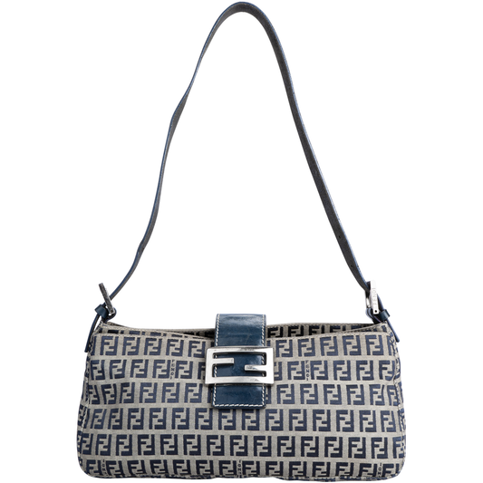 Fendi Zucchino Baguette Shoulder Bag