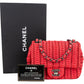 Chanel Red Seoul Crochet Antique Mini Single Flap Crossbody Bag