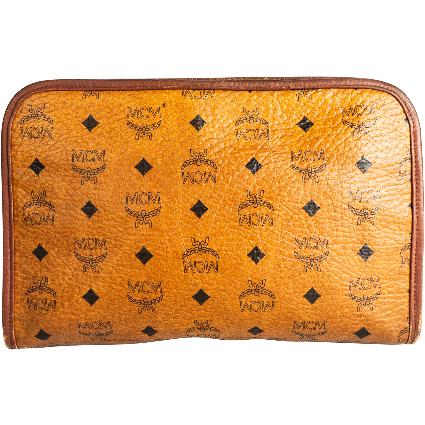 MCM Visetos Leather Monogram Clutch