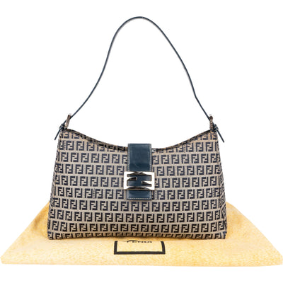 Fendi FF Monogram Baguette Buckle Shoulder Bag